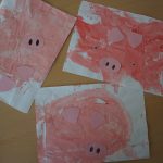gebastelte Schweine